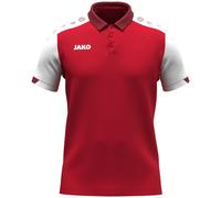 JAKO Unisex Poloshirt Dynamic, rot/weiß/dunkelrot, 4XL