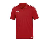 JAKO Herren Polo Striker 2.0, chili rot/weiß, 4XL, 6319