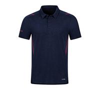 JAKO Herren Poloshirt Polo Challenge, Marine Meliert/Maroon, XXL EU