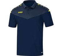 JAKO Herren Poloshirt Champ 2.0, Marine/Darkblue/Neongelb, 3XL