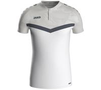 JAKO Iconic Poloshirt Herren & Damen Weiß/Soft Grey/Anthra Light XXL - Atmungsaktives Unisex Freizeit Shirt mit Keep Dry Funktion, 100% recyceltes Polyester