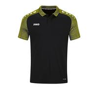 JAKO Herren Poloshirt Performance, Schwarz/Soft Yellow, M