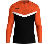 JAKO Herren Sweatshirt Sweat Iconic schwarz/neonorange S