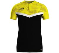 JAKO Poloshirt Iconic 808 – Keep Dry-Funktion, 100% recyceltes Polyester – Schwarz/Soft Yellow L