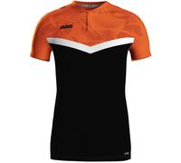 JAKO Iconic Poloshirt 807 - schwarz/neonorange M