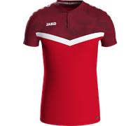 JAKO Iconic Poloshirt Herren & Damen Rot/Weinrot L - Atmungsaktives Unisex Freizeit Shirt mit Keep Dry Funktion, 100% recyceltes Polyester