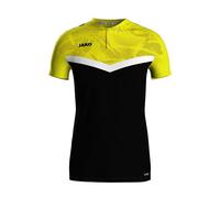 JAKO Iconic Poloshirt Herren & Damen Schwarz/Soft Yellow S - Atmungsaktives Unisex Freizeit Shirt mit Keep Dry Funktion, 100% recyceltes Polyester