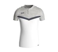 JAKO Iconic Poloshirt Herren & Damen Weiß/Soft Grey/Anthra Light XXL - Atmungsaktives Unisex Freizeit Shirt mit Keep Dry Funktion, 100% recyceltes Polyester