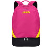 JAKO Rucksack Iconic mit Bodenfach pink/schwarz/neongelb - 28x21x46cm