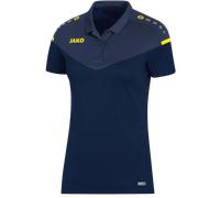 JAKO Polo Champ 2.0 - Damen Poloshirt - marine/darkblue/neongelb, 36