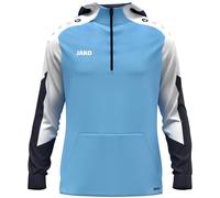 JAKO Kapuzenpullover mit Half-Zip Dynamic (100% rec. Polyester) himmelblau/weiss/marineblau Kinder, Größe 164