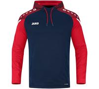JAKO Kinder Kapuzensweatshirt Performance, Marine/Rot, 164