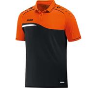 JAKO Sport-Polo Competition 2.0 (100% Polyester) schwarz/orange Kinder, Größe 140