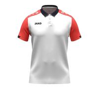 JAKO Kinder Poloshirt Dynamic (6370K) Weiß/Coral/Marine Größe 152