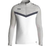 JAKO Kinder Pullover Ziptop Iconic (8624K) 128 weiß/soft grey/anthra light