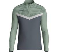 JAKO Kinder Pullover Ziptop Iconic (8624K) 140 anthra light/mintgrün/soft grey