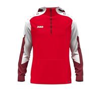 JAKO Kinder Zip-Hoodie Dynamic, rot/weiß/dunkelrot, 152