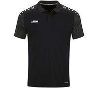 JAKO Herren Poloshirt Performance – Schwarz/Anthra Light – Größe S
