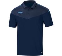 JAKO Damen Poloshirt Champ 2.0, Marine/Darkblue/Skyblue, 36