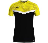JAKO Poloshirt Iconic Herren & Damen – Keep Dry, 100% recyceltes Polyester – Schwarz/Soft Yellow M