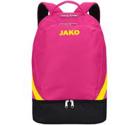 JAKO Rucksack Iconic mit Bodenfach pink/schwarz/neongelb - 28x21x46cm
