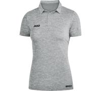 JAKO Sport/Freizeit Polo Premium Basics (Polyester-Stretch-Jersey) hellgrau meliert Damen, Größe 38