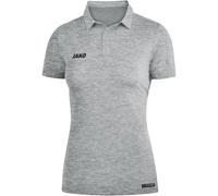 JAKO Sport/Freizeit Polo Premium Basics (Polyester-Stretch-Jersey) hellgrau meliert Damen, Größe 40