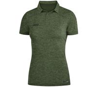 JAKO Sport/Freizeit Polo Premium Basics (Polyester-Stretch-Jersey) khaki/grün meliert Damen, Größe 34