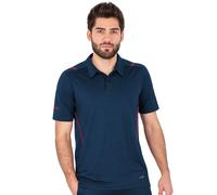 JAKO Sport-Polo Challenge (Polyester-Stretch-Jersey) marinemeliert/bordeaux Herren, Größe XXL