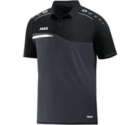 JAKO Sport-Polo Competition 2.0 (100% Polyester) anthrazitgrau/schwarz Kinder, Größe 152