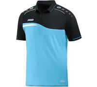 JAKO Sport-Polo Competition 2.0 (100% Polyester) aquablau/schwarz Kinder, Größe 152