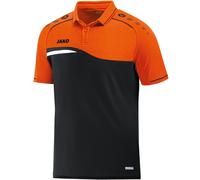 JAKO Sport-Polo Competition 2.0 (100% Polyester) schwarz/orange Kinder, Größe 152