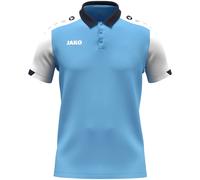 JAKO Unisex Poloshirt Dynamic, SkyBlue/weiß/Marine, XL