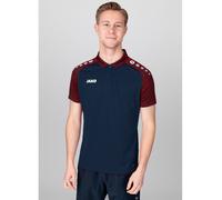 JAKO Sport-Polo Performance (Polyester-Micro-Mesh, atmungsaktiv, schnelltrocknend) marineblau/rot Herren, Größe M