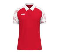 JAKO Sport-Polo Sonic (leicht, atmungsaktiv) rot/weiss Herren, Größe L