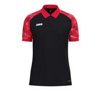 JAKO Sport-Polo Sonic (leicht, atmungsaktiv) schwarz/rot Herren, Größe L