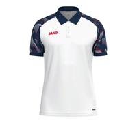 JAKO Sport-Polo Sonic (leicht, atmungsaktiv) weiss/marineblau/rot Jungen, Größe 140