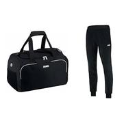 JAKO Sporttasche Classico, Bambini 38 x 21 x 28 cm (LxBxH), schwarz & Trainingshose Kinder Classico Schwarz Gr. 128