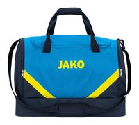 JAKO Sporttasche Iconic mit Bodenfach (Größe M - 60 Liter) blau/marineblau/neongelb - 55x27x41cm