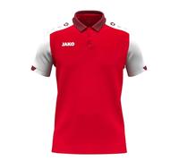 JAKO Unisex Poloshirt Dynamic, rot/weiß/dunkelrot, XXL