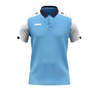 JAKO Unisex Poloshirt Dynamic, SkyBlue/weiß/Marine, XXL