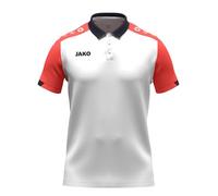 JAKO Herren Polo Dynamic 6370-026 Weiß/Coral/Marine Größe 4XL