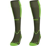 JAKO Unisex Stutzenstrumpf Lazio (3866) 43-46 khaki/neongrün