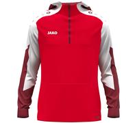 JAKO Herren Kapuzensweat Zip Hoodie Dynamic (6770) L rot/weiß/dunkelrot