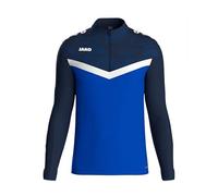 JAKO Ziptop Kinder Unisex Iconic Gr. 140 Royal/Marine - Atmungsaktives Sport Sweatshirt für Kinder mit Keep Dry Funktion und wärmender, weicher Fleece-Innenseite