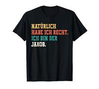 Jakob Lustiger Spruch Vorname Männer Name Jakob T-Shirt