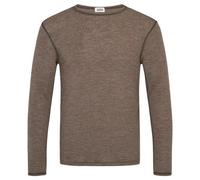 Jalfe Herren-Longsleeve Wolle melange Wood (Braun) S