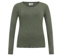 Jalfe Longsleeve Wolle fein geringelt melange rose S