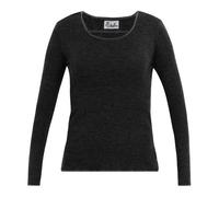 Jalfe Longsleeve Wolle plain melange anthrazit/grau S