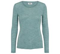 Jalfe Longsleeve Wolle plain melange aqua (blau) XL